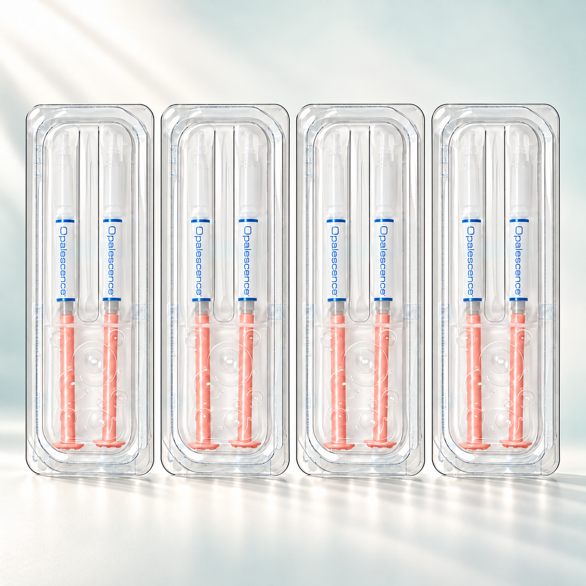 Opalescence PF Melon teeth whitening gel, 8 syringes in 4 clear packs