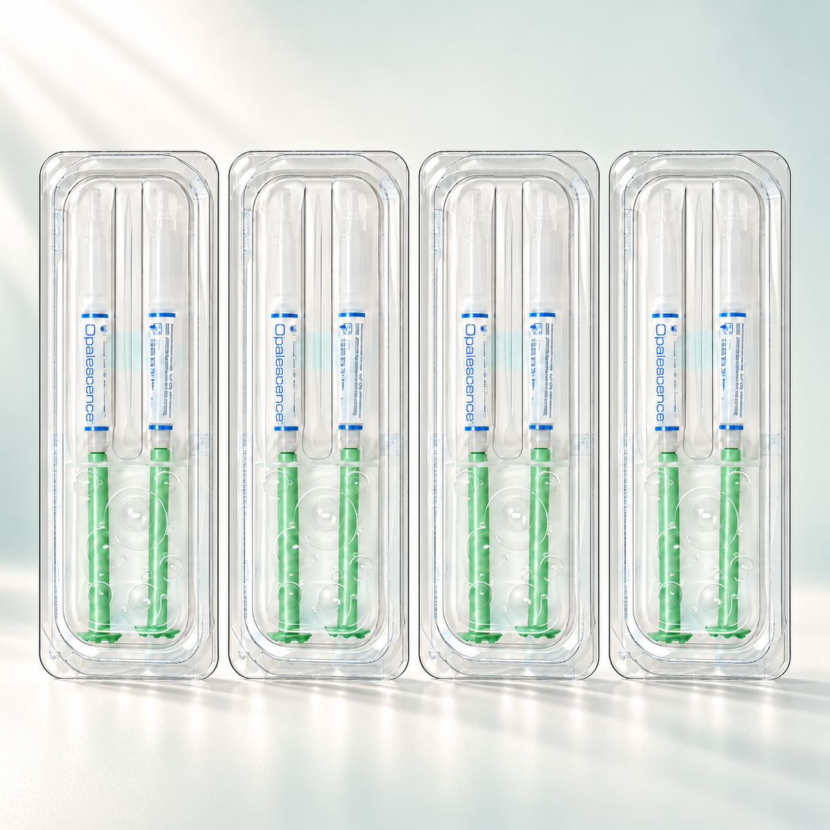 Opalescence PF Mint teeth whitening gel, 8 syringes in 4 clear packs