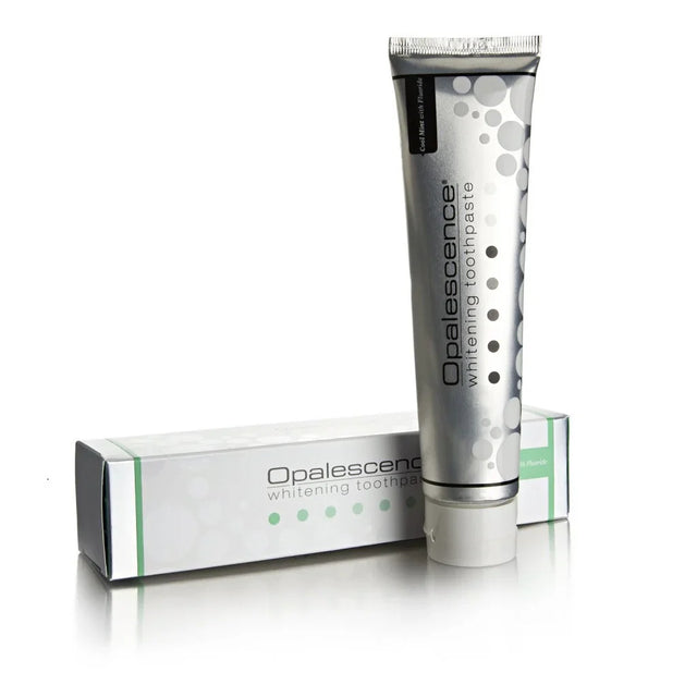 Opalescence Whitening Toothpaste tube beside its box